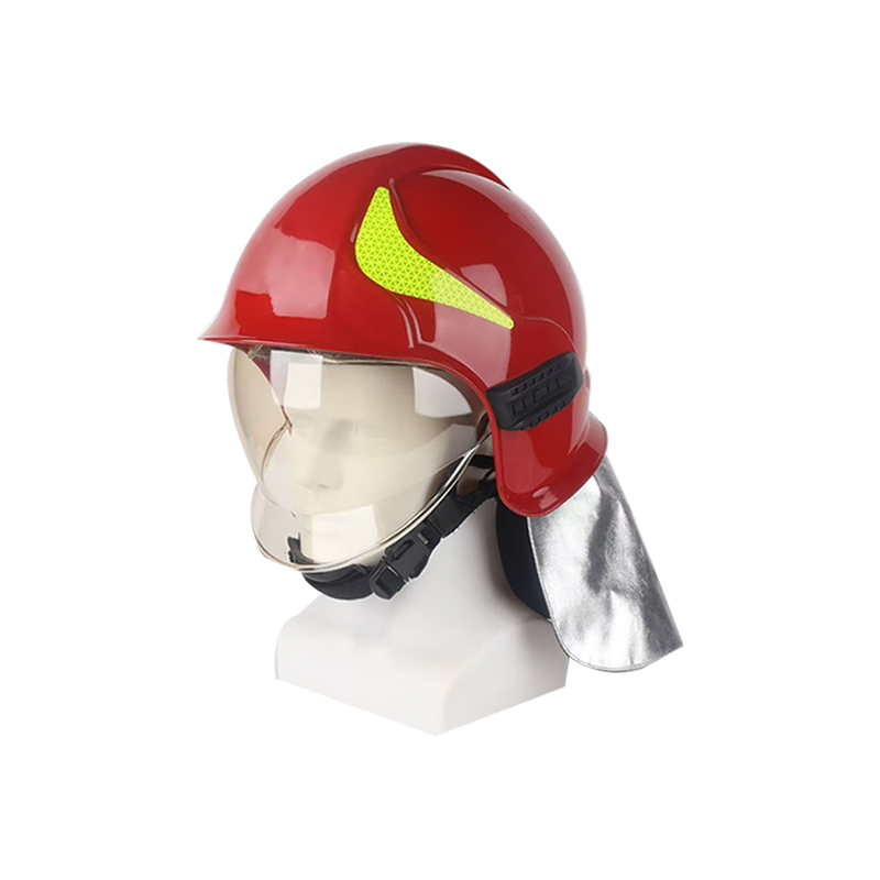 Full Face Double Goggles Style Fire Fighting Helmet